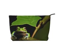 Borsa per il trucco in velluto a coste con cerniera, borsa per cosmetici, articoli essenziali da viaggio/spiaggia, regalo per lei - Frog and Rain