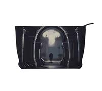 Borsa per il trucco in velluto a coste DarkDelights con fodera robusta per viaggi e uso quotidiano