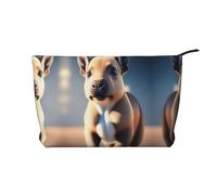 Borsa per il trucco in velluto a coste Ultra HD Creatures con fodera robusta per viaggi e uso quotidiano