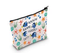 Borsa per il trucco ispirata al film dei cartoni animati Nemo Dory con citazione di Dory How are You, per gli amanti di Dory, Come stai