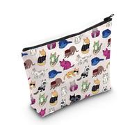 Borsa per il trucco ispirata all'album cantante Karma is a Cat Borsa per il trucco Cantante Merchandise Gift Singer Inspired Cosmetic Bag per fan Cantante Merch, Cantante Cat-py2, MB