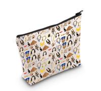 Borsa per il trucco ispirata all'Egitto per amanti dei viaggi in Egitto, regalo per fan del faraone egiziano, souvenir da viaggio, regalo per viaggiatori, Egitto