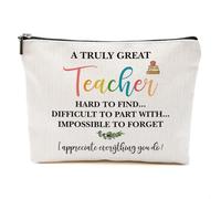 Borsa per il trucco ispiratrice per ufficio, regalo per donne, cane, mamma, allenatore, insegnante, dottore, mentore, infermiera, laurea, Multicolore 0611, 9.61 x 7.41 inches