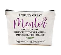 Borsa per il trucco ispiratrice per ufficio, regalo per donne, cane, mamma, allenatore, insegnante, dottore, mentore, infermiera, laurea, Multicolore 0609, 9.61 x 7.41 inches
