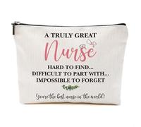 Borsa per il trucco ispiratrice per ufficio, regalo per donne, cane, mamma, allenatore, insegnante, dottore, mentore, infermiera, laurea, Multicolore 0613, 9.61 x 7.41 inches