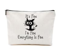 Borsa per il trucco ispiratrice per ufficio, regalo per donne, cane, mamma, allenatore, insegnante, dottore, mentore, infermiera, laurea, Multicolore 0603, 9.61 x 7.41 inches