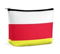 Borsa per il trucco leggera con bandiera dell'Ossezia del Nord, borsa cosmetica impermeabile per borsa da viaggio