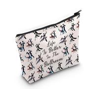 Borsa per il trucco Life is Better in The Ballroom, regalo per amanti della danza, regalo per ballerini, regalo per ballerini, regalo per ballerini di tango, Borsa da ballo