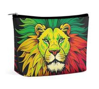 Borsa per il trucco Lion's Head Majestic per donna, portatile, cosmetica, impermeabile, estetica, da viaggio e da lavoro