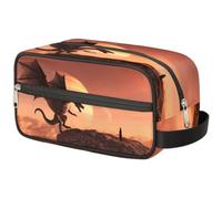 Borsa per il trucco magica con drago cavaliere per donne, uomini, bambini, ragazze, ragazzi, borsa da viaggio per articoli da toeletta da viaggio organizer per cosmetici borsa da doccia, Colore,