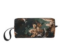 Borsa per il trucco mimetica con foglie, organizer da viaggio resistente all'acqua, per donne e uomini, in acero mimetico, con cerniera, piccola borsa per attrezzi portatile