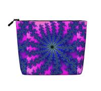 Borsa per il trucco multifunzionale con cerniera per viaggi d'affari e viaggi di lavoro, borsa per il trucco multifunzionale viola, Nero , Taglia unica