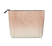 Borsa per il trucco multifunzionale con glitter, impermeabile, grande capacità, con cerniera, per viaggi, lavoro, casa, borsa per il trucco, portamonete, Nero , Taglia unica