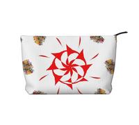 Borsa per il trucco multifunzionale in velluto a coste con chiusura a cerniera a otto vie, 22 x 7 x 17 cm, per viaggi, campeggio, vacanze, fitness, Nero , Taglia unica