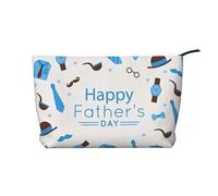 Borsa per il trucco multifunzionale in velluto a coste con chiusura a cerniera, per la festa del papà, 22 x 7 x 17 cm, per viaggi, campeggio, vacanze, fitness, Nero , Taglia unica