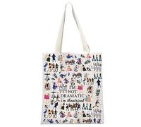 Borsa per il trucco musicale di Broadway, borsa per il trucco con scritta "I'm Not Dramatic I'm Theatrical Musical Theatre Theatre", con cerniera West End Broadway, I'm Theatrical Tote Eu, Small