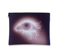 Borsa per il trucco Mystic Eye, borsa da viaggio per cosmetici eterea e sognante per donna, organizer portatile in tela morbida con cerniera, scelta perfetta per la routine di cura della pelle durant