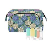 Borsa per il trucco Organizer Elegante Ortensia Floreale Profilo Oro Cerniera Donna Borsa Cambia Monete per Custodie per Carte Organizzatori di Denaro