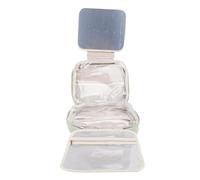 Borsa per il trucco organizzatore di viaggio per ganci con cassa con cassa portatile a specchio (Verde)