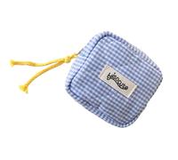 Borsa per il trucco per borsetta, borsa per cosmetici preppy, portamonete da viaggio, borsa per tovaglioli sanitari, organizer per trucchi, Blu, as described