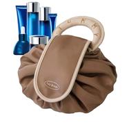 Borsa per il trucco per coregne - Organizzatore PU impermeabile, busta cosmetica portatile, borsetta di stoccaggio da viaggio di lunga durata | cosmetici multiuso per le donne Titolo della t