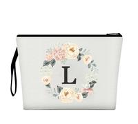 Borsa per il trucco per donna, borsa per il trucco con 26 lettere dalla A alla Z, borsa per cosmetici personalizzata, regali di compleanno per donne e mamme, regali per la sposa e la damigella d'onore