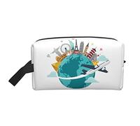 Borsa per il trucco per donne, ragazze, adolescenti, grande capacità, borsa per cosmetici da viaggio, organizer per il trucco, grande e carina, da viaggio in giro per il mondo
