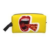 Borsa per il trucco per donne, ragazze adolescenti, grande capacità, borsa per cosmetici da viaggio, organizer per il trucco, grande e carina borsa per il trucco da viaggio, mangia pizza