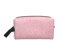 Borsa per il trucco per donne, ragazze e adolescenti, grande capacità, borsa da viaggio per cosmetici, organizer per il trucco, grande e carina borsa da viaggio rosa flash