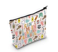 Borsa per il trucco per infermiera, accessori per infermieri, divertente, con scritta "I Can't I'm in Nursing School", idea regalo per studenti, Scuola infermieristica-py2, MB