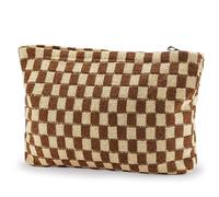 Borsa per il trucco per le donne Borsa cosmetica di grande capacità Sacchetto di trucco da viaggio per borsa con cerniera Borsa da toilette Organizer Carino Y2K Estetica Trendy Adulti Trucco Pennelli