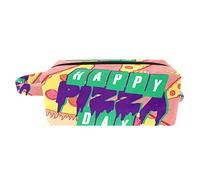 Borsa per il trucco per le donne,Borsa per cosmetici piccola,Borse per il trucco da viaggio,buona giornata della pizza Borsa da stampa