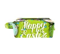 Borsa per il trucco per le donne,Borsa per cosmetici piccola,Borse per il trucco da viaggio,buona pasqua uova colorate Borsa da stampa