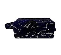 Borsa per il trucco per le donne,Borsa per cosmetici piccola,Borse per il trucco da viaggio,costellazioni spazio stellato Borsa da stampa
