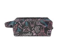 Borsa per il trucco per le donne,Borsa per cosmetici piccola,Borse per il trucco da viaggio,cuore degli utensili da cucina Borsa da stampa