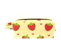 Borsa per il trucco per le donne,Borsa per cosmetici piccola,Borse per il trucco da viaggio,fragole dei cartoni animati Borsa da stampa