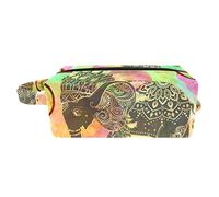 Borsa per il trucco per le donne,Borsa per cosmetici piccola,Borse per il trucco da viaggio,frutta dell'elefante dell'acquerello Borsa da stampa