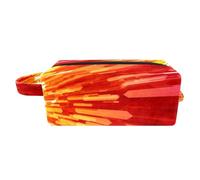 Borsa per il trucco per le donne,Borsa per cosmetici piccola,Borse per il trucco da viaggio,luce rossa Borsa da stampa