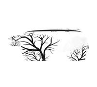 Borsa per il trucco per le donne,Borsa per cosmetici piccola,Borse per il trucco da viaggio,pipistrello dell'albero di Halloween Borsa da stampa