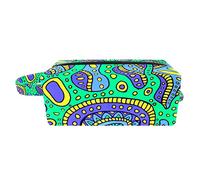 Borsa per il trucco per le donne,Borsa per cosmetici piccola,Borse per il trucco da viaggio,scarabocchio fluorescente astratto Borsa da stampa