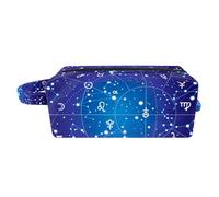 Borsa per il trucco per le donne,Borsa per cosmetici piccola,Borse per il trucco da viaggio,Segni zodiacali e pianeti Borsa da stampa