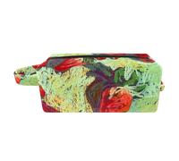 Borsa per il trucco per le donne,Borsa per cosmetici piccola,Borse per il trucco da viaggio,stile artistico di fragole Borsa da stampa