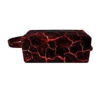 Borsa per il trucco per le donne,Borsa per cosmetici piccola,Borse per il trucco da viaggio,struttura della superficie del vulcano Borsa da stampa