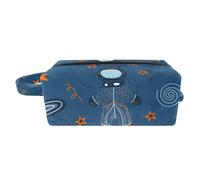 Borsa per il trucco per le donne,Borsa per cosmetici piccola,Borse per il trucco da viaggio,tema dello spazio scarabocchio Borsa da stampa