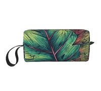 Borsa per il trucco per le donne Interior Palace Architettura Vintage di grande capacità Borse cosmetiche Borsa da toilette portatile Borsa da viaggio, Illustrazione Foglia di arte digitale, Taglia