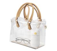 Borsa per il trucco per lo shopping trasparente - Borsa per il trasporto in PVC trasparente e per lo stadio, portafoglio per le donne spiaggia trasparente, festival, palestra, scuola, B,