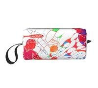 Borsa per il trucco per palline da tennis, resistente all'acqua, organizer da viaggio per donne e uomini, custodia per cosmetici con cerniera, piccola borsa portatile per attrezzi