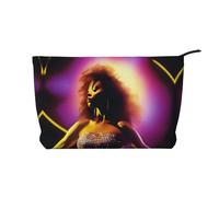 Borsa per il trucco Performer's Glow in velluto a coste con fodera robusta per viaggi e uso quotidiano