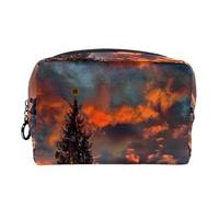 Borsa per il trucco piccola,borsa da viaggio per il trucco,Albero di Natale Architettura Francia,borsa per l'organizzatore del trucco