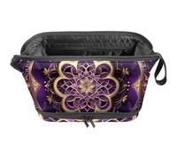 Borsa per il trucco piccola,borsa da viaggio per il trucco,amore mandala viola cosmico,borsa per l'organizzatore del trucco